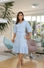 Vestido Brunete . Cor Azul Claro - Tiffany's Modas