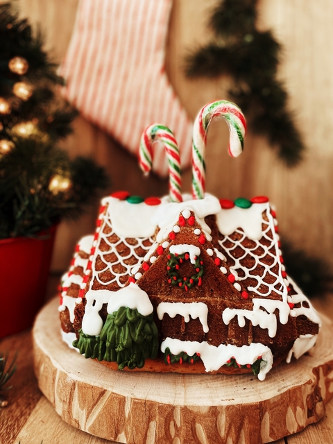 Casita Navideña Decorada