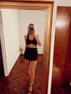 Body tiras strass importado
