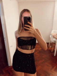 Conjunto strapless importado en internet