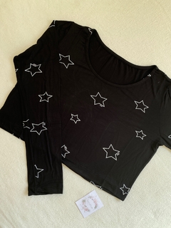 REMERA CROP LUZ ESTAMPADA MANGA LARGA - comprar online