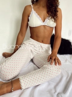 Pijama pantalón puntilla