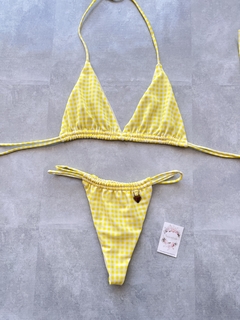 Bikini triángulo cuadrillé