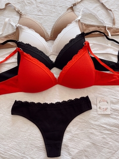 Conjunto algodón soft puntilla