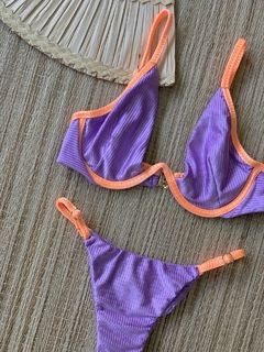 BIQUÍNI ARO VALE BICOLOR LILÁS/LARANJA