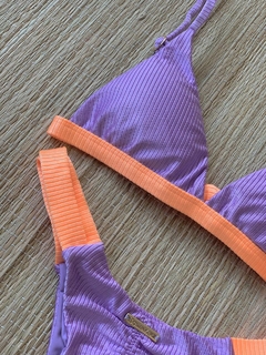 BIQUÍNI CIARA BICOLOR LILÁS/LARANJA - Rosa Chic Beachwear