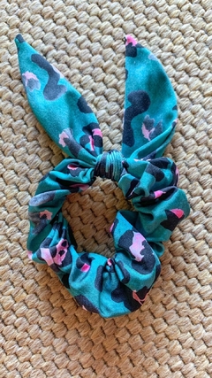 SCRUNCHIE ONÇA AZUL
