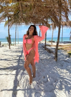 Saída de Praia Curta Beach Sun Rosa Neon