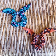 SCRUNCHIE ONÇA AZUL - comprar online