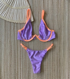 BIQUÍNI ARO VALE BICOLOR LILÁS/LARANJA - comprar online