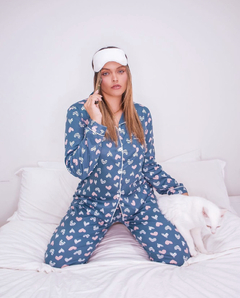 PIJAMA CORAÇÃO AZUL - comprar online