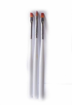 Set x3u. de pinceles para gel y acrílico N° 4-6-8