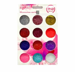 Glitter colores surtidos x12u