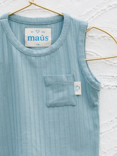 Musculosa Ciprés Verde Aqua - Maus | Ropa para bebes y niños de 0 a 4 años