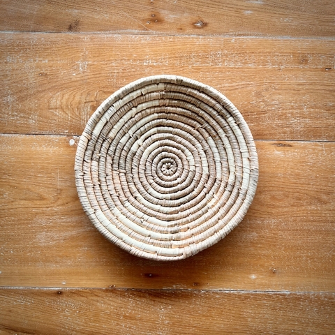 Adorno de Parede em Fibra Natural Bege P - comprar online