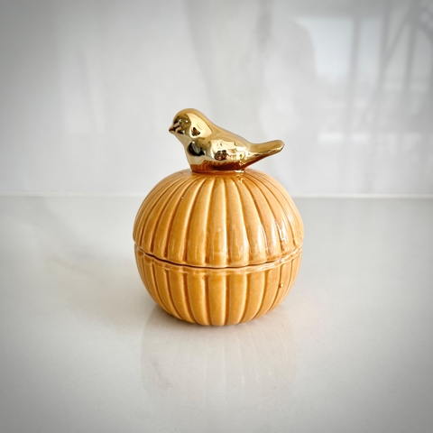 Porta Jóias Bem-Te-Vi Mostarda