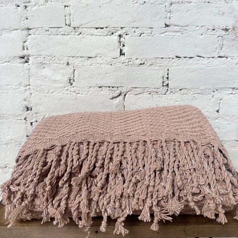 Manta Boho Mary Rosa Queimado 180 x 120cm - comprar online
