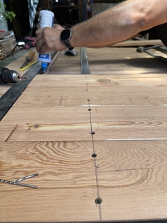 Puerta de entrada Moderna combinación de Hierro y madera a medida - comprar online