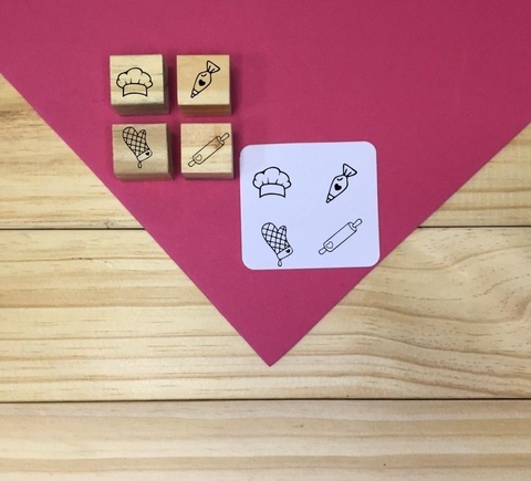 KIT MINI CARIMBOS CONFEITARIA 2X2 M