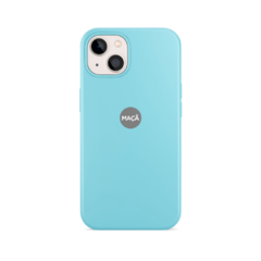 IPHONE 15 PLUS - CAPA SILICONE - AZUL BEBÊ