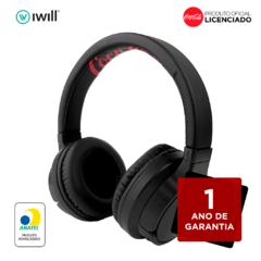 FONE DE OUVIDO BLUETOOTH ELITE BASS COKE - PRETO - IWILL - comprar online