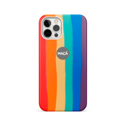 IPHONE 12 PRO MAX - CAPA SILICONE - ARCO-ÍRIS