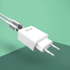 CARREGADOR USB-A/USB-C QC 30W - BRANCO - IWILL - Playfix.com.br