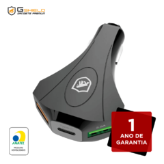 CARREGADOR VEICULAR USB-A/USB-C TURBO TANK - PRETO - GSHIELD