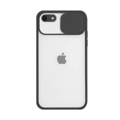 IPHONE 7/8 - CAPA TPU COM PROTEÇÃO DA CÂMERA - PRETO