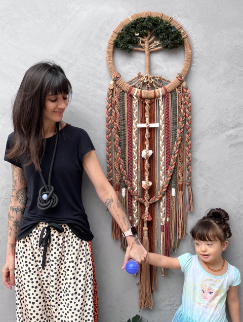 Árvore Araucária com Cristais Largura 40cm - cor 2