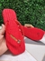Chinelo Feminino Adulto - Havaianas Stitch Alto-Relevo - Vermelho