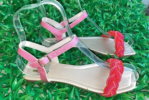 Rasteirinha Kelli - Pink com Fecho - comprar online