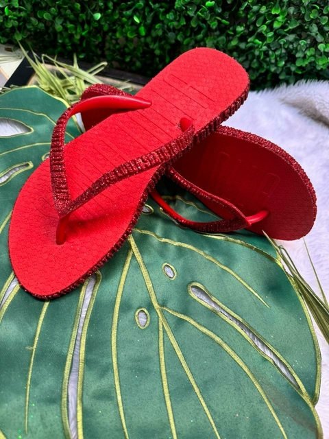 Chinelo Feminino Adulto- Santa Lolla- Anitta- Vermelho
