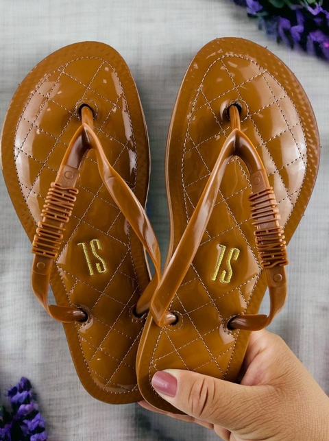 Santa Lolla Flip Flop Comfort - Caramelo - comprar online
