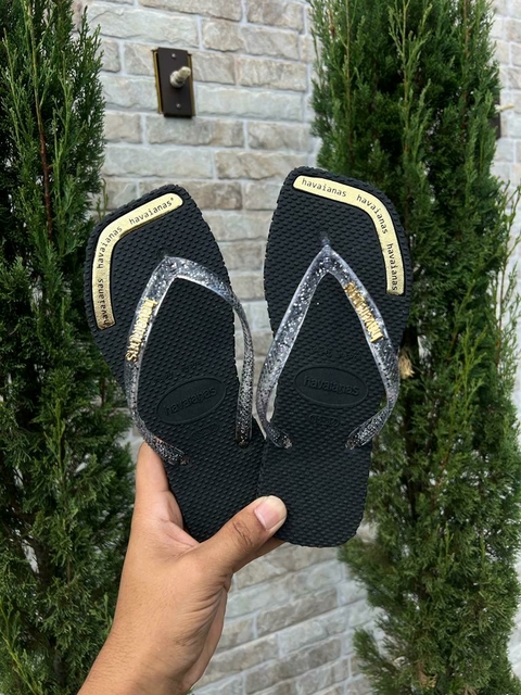 Chinelo Feminino Adulto - Havaianas Bella - Preto