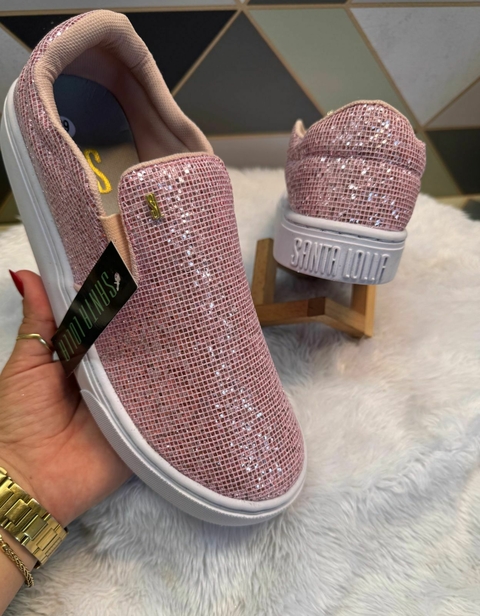 Iate Santa Lolla - Slinp On Glitter - Rosa