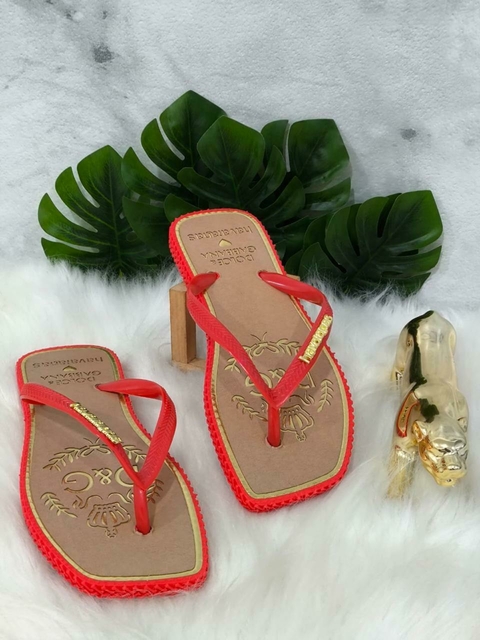 Chinelo Feminino Adulto - Havaianas DG - Vermelho