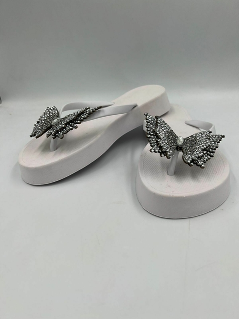 Chinelo Feminino Adulto - Havaianas Borboleta Luxo - Branca