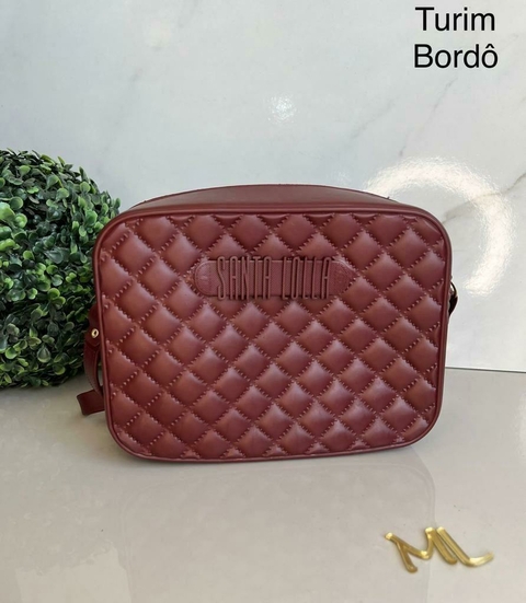 Bolsa Santa Lolla - Bella Xadrez - Bordô