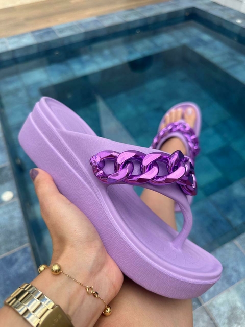 Tamanco Adulto Sophia Corrente Nuvem EVA - Lilás - comprar online