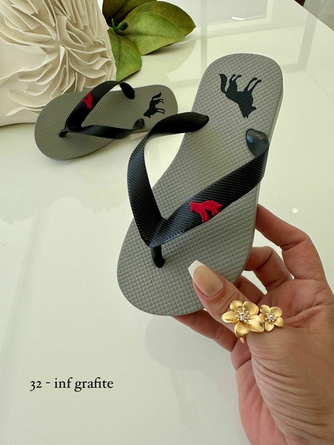 Chinelo Masculino Infantil Acostamento Micro-Expandido - Grafite - comprar online