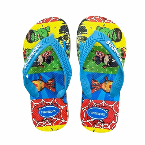 Chinelo Masculino Infantil Havaianas Tira Larga - Heróis Teen - comprar online