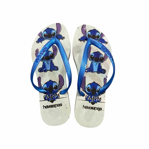 Chinelo Feminino Adulto Havaianas Silk - Stitch Azul - comprar online
