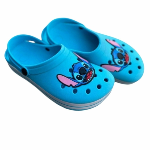 Crocs Feminino Adulto Fita Lateral - Azul Stitch - comprar online