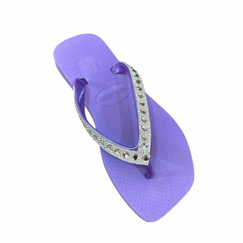 Chinelo Feminino Adulto Havaianas Swarovisky - Lilás - comprar online