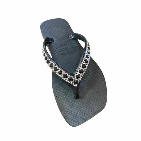 Chinelo Feminino Adulto Havaianas Swarovisky - Preto - comprar online