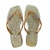 Chinelo Feminino Adulto - Santa Lolla Glitter Bico Quadrado Com Bordas - Dourado - comprar online