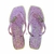 Chinelo Feminino Adulto - Santa Lolla Glitter Bico Quadrado Com Bordas - Rosa BB - comprar online