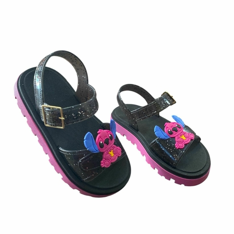 Sandália Baby Stitch - Preto/Glitter - comprar online