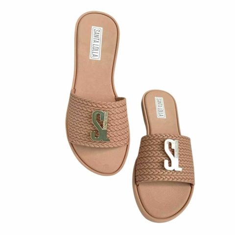 Slide Feminino Adulto Santa Lolla - Bege - comprar online